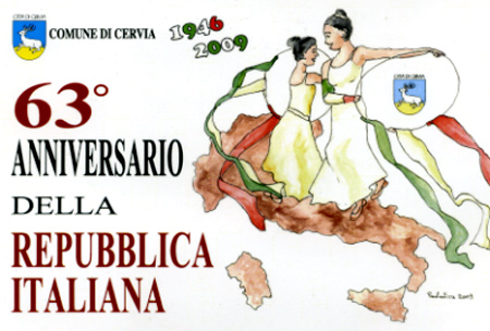 PAOLA ROSSI - Cartolina commemorativa Anniversario della Repubblica anno 2009