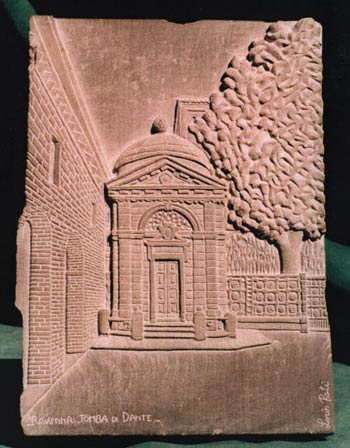 LORIS PRATI - Tomba di dante - Bassorilievo su pietra