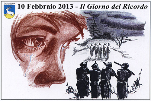 La cartolina commemorativa anno 2013 opera realizzata dall'artista MICAELA ZANNONI